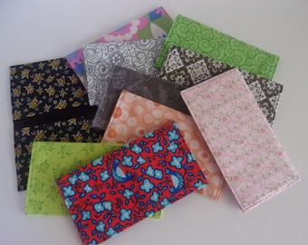 Fabric Checkbook cover - BOGO Buy One Get One Free - 2 for 7. CLOSEOUT