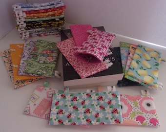 Eyeglass Case Pouch, padded & lined - cotton  6 1/4" x 3"