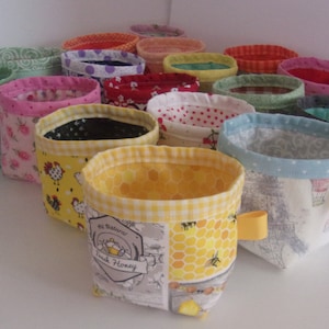 Mini Fabric baskets - 3 1/2&quot; H x 3 1/2&quot; W