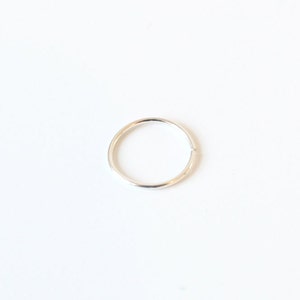 Recycled Sterling Silver Infinity Ear Hoop, Nose Ring, Nostril Tragus Helix Cartilage Daith Rook Earring • 24G 23G 22G 21G 20G 18G