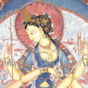 Prajnaparamita, KLEINE GRÖSSEN Perfektion der Weisheits-Sutren, Mutter-Göttin der Vergangenheit Gegenwart Zukunft Meditation, Buddhismus, Mahayana spirituelle Kunst