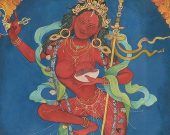 VajraVarahi GROSSE GRÖßEN Göttin der Kundalini Energie Tibetisch-buddhistische Devotionalie Kunst, Vajrayana, Vajra Varahi Märzungma, Machig Labdron