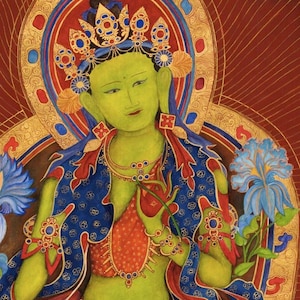 Green Tara, Goddess of Compassion, A , LARGER SIZES Avalokitesvara, Dharma, Meditation, Tara, Hindu Buddhist deity, incense