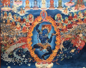 Chöd (full painting versionSMALLER SIZES) Pacification of Suffering Buddhist Puja Prayer Troma Nagmo Kali  Samantabhadra  Buddha Vajrasattva