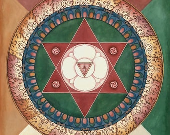 Vajra Varahi Mandala yantra, SMALL SIZES Goddess Energy of Life prana kundalini meditation shiva consort Queen Great Bliss Marchungma Yidam