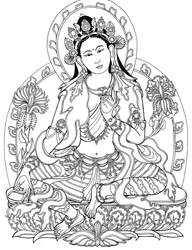 O Deity Divine A coloring book on Buddhist and Hindu ideas about spirit, mindfulness, life, and philosophy, with a bit of humor image 4