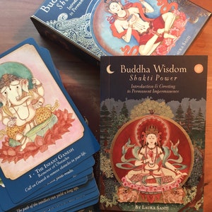 Buddha Wisdom Shakti Power Divination 50 card deck Tibetan & Hindu Deity art Oracle cards: its like Asian Tarot Spirituality transformation image 7