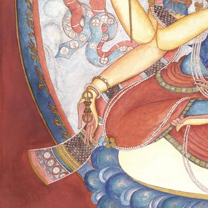 Prajnaparamita, SMALLER SIZES Mother Goddess of Past, Present, Future, Dharma, Meditation art, buddhism, incense, spiritual art, Himalayan image 6