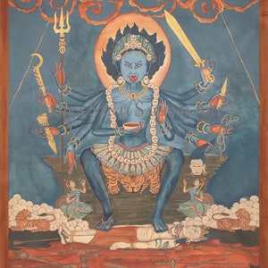 Kali, the goddess of time, SMALLER SIZES time, embodiment of female shakti,  destroys creates, mahakali, sprung from Durga