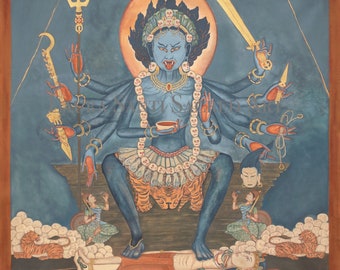 Kali, the goddess of time, SMALLER SIZES time, embodiment of female shakti,  destroys creates, mahakali, sprung from Durga