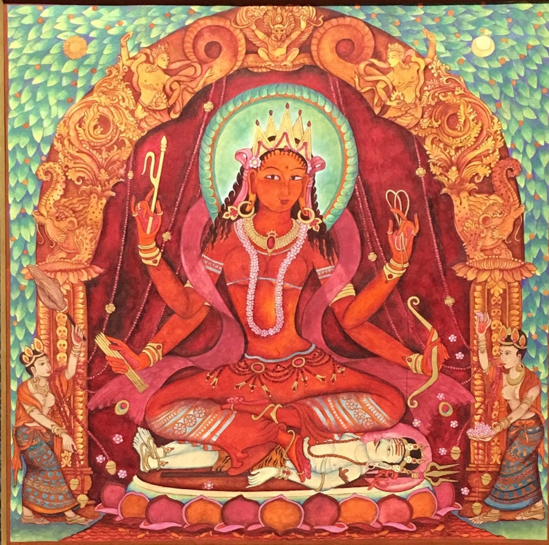 Lalita TripuraSundari Goddess SMALLER SIZES Hindu deity image 1