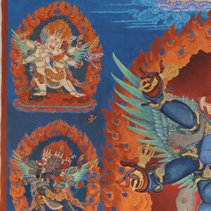 Magician Vajrakilaya Heruka SMALL SIZES thangka Buddhist deity in Yab-Yum Purbha exorcism bird headed dakinis samantabhadra image 6