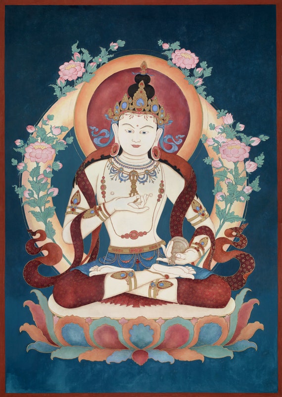Vajrasattva Grandes Tailles Bouddha Vœu Giclee Imprimer Etsy France