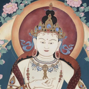 Vajrasattva SMALLER SIZES Buddha giclee print Buddhist Meditation Thangka Thanka Thankga tanka dharma vow holiday gift incense mantra mala
