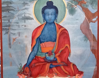 Lapis Blue Medizin Buddha, KLEINERE GRÖSSEN Bhaiṣajyaguru, Heilung, Suryaprabha, Śākyamuni, Amitabha Alternativmedizin, Kräuterheilkunde,