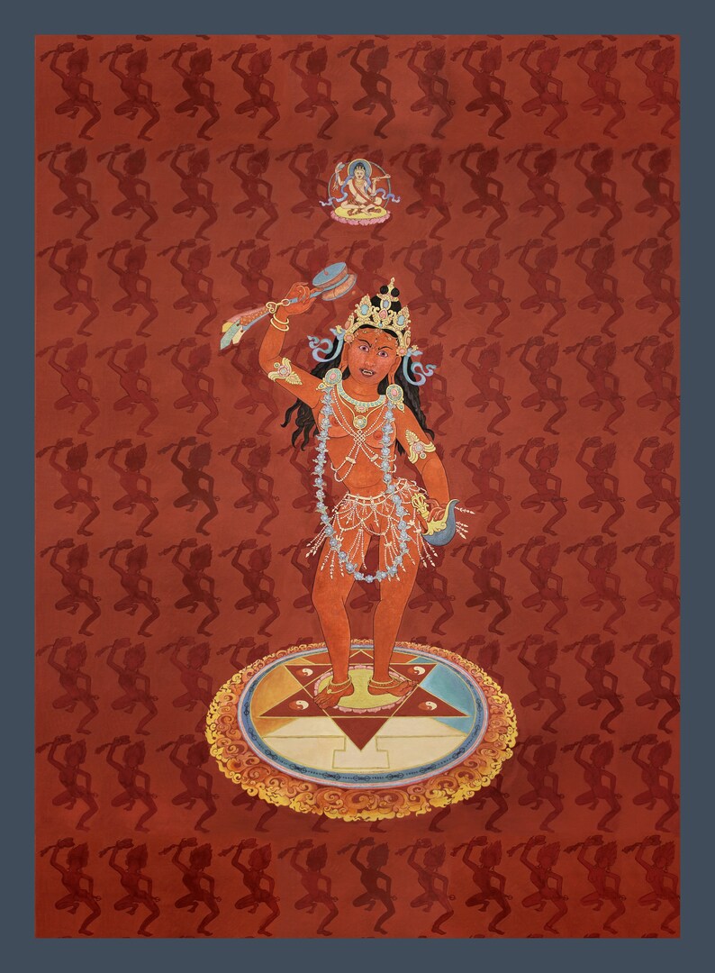 VajraVarahi B SMALL SIZES Queen of Great Bliss deity, goddess kundalini vitality, Tibetan Buddhism, Vajrayana Devotional, Machig image 2