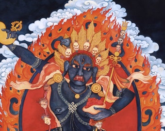 Troma Nagmo Kali A Goddess Hindu Deity, Tibetan Buddhist Deity Thangka, BhadraKali, Mahakali, mantra, incense,  sutra, Queen divine feminine