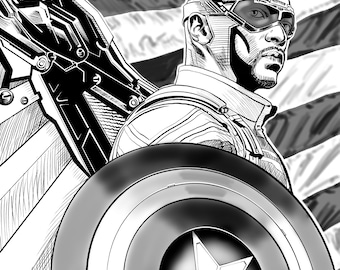 Sam Wilson - Captain America 8" x 10" print