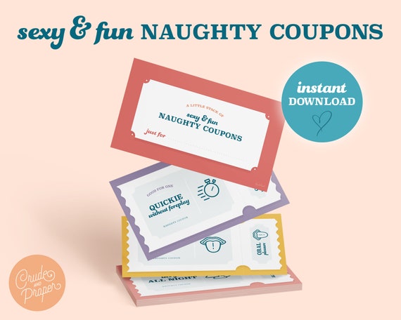 Printable Sexy &amp; Fun Naughty Coupons Funny Gift for - Etsy