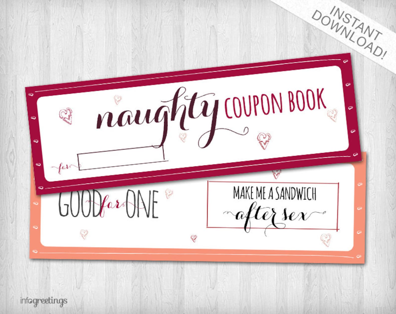 Printable NAUGHTY Coupons for Boyfriend Husband Significant Etsy Canada
