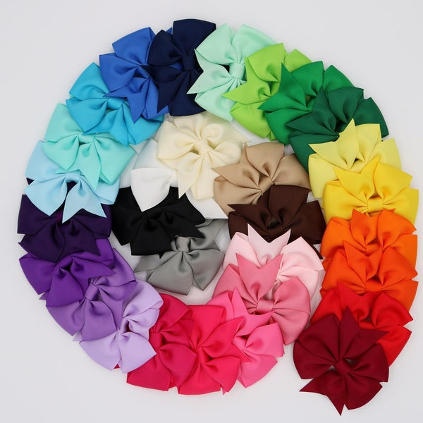 Medium Pinwheel Hair Bows -  Set of 30 hair clips for newborn / girls hair bows / 3 inch bows / cute baby bows / pretty little girls bows