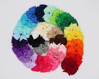 Choose 20 Medium Pinwheel Hair Clips / hair bow for newborn / girls hair bows / 3in bows / cute baby bows /  pretty little birls bows