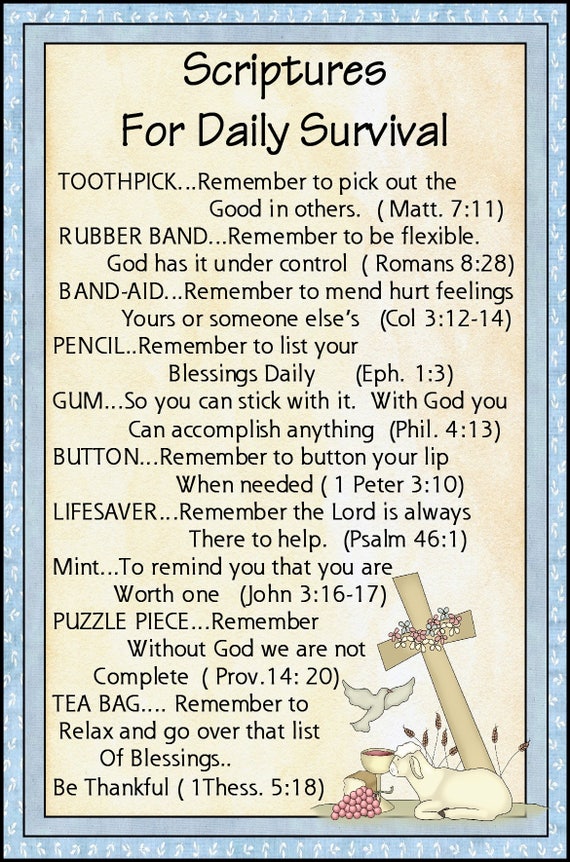 Scripture Survival Kit Printable
