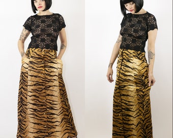 leopard maxi skirt 80