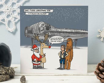 Star Wars Millennium Falcon Christmas card