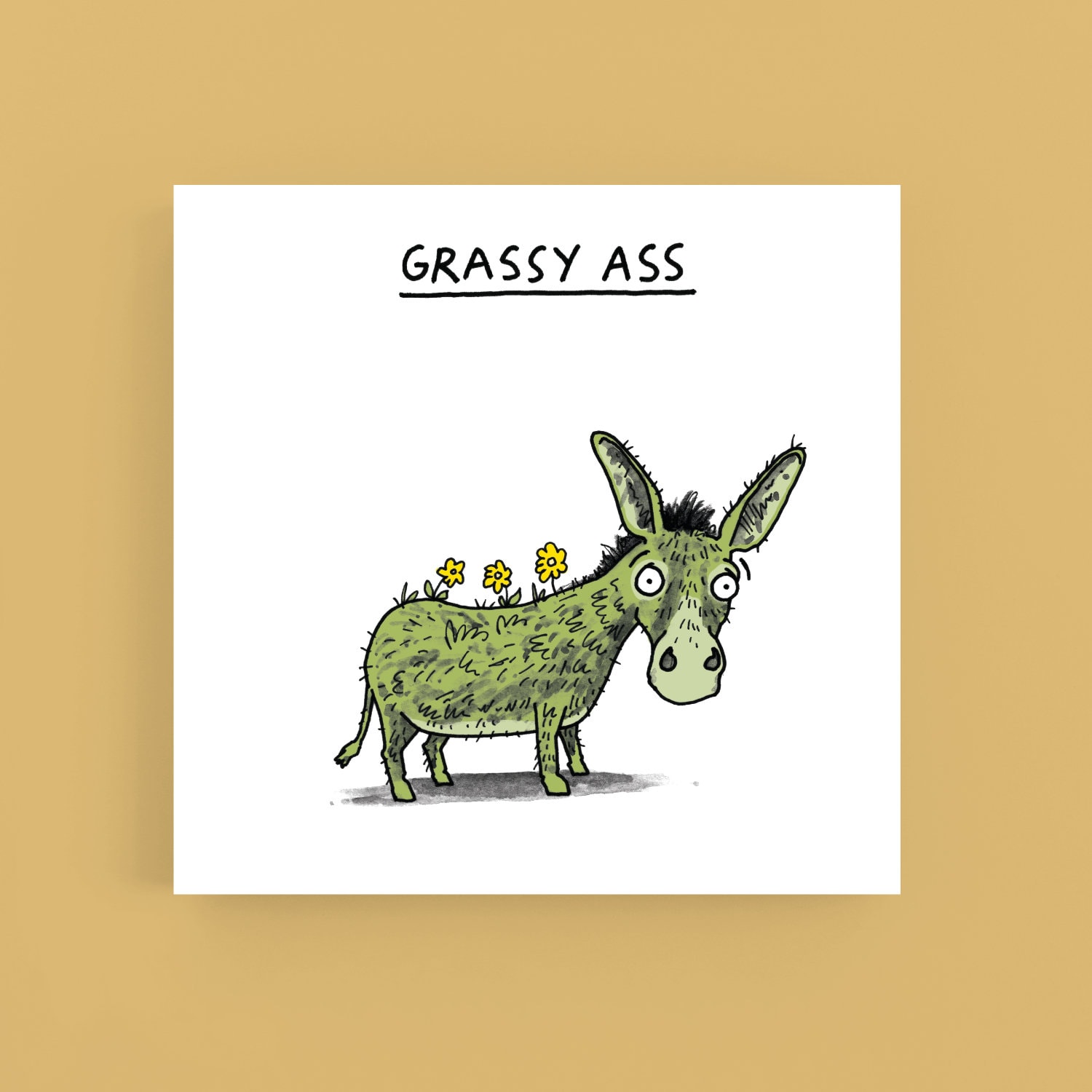 Grassy Assthank Youcard-humour-funny-pun-cartoon-donkey-ass-wordplay-greeting  Card-thanksgiving-thanks a Lot-rude Card-cheeky Card - Etsy
