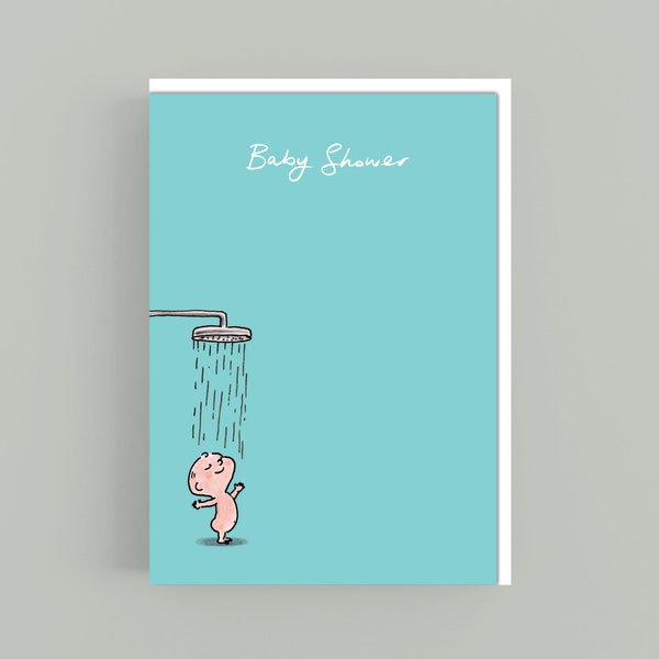 Baby Shower card*Greeting card*New baby*Baby Shower*Cartoon*Humour*Funny*Illustration*Cute