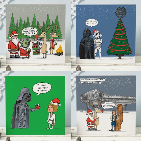 Star Wars Geeky Christmas Card Yoda Merry Christmas 