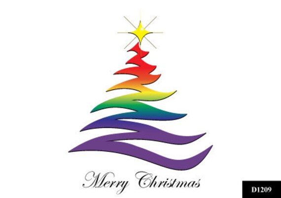 Merry Christmas Christmas Tree greeting Card | Etsy