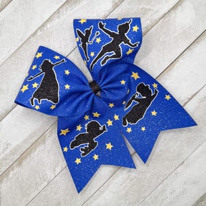 Glitter Cheer Bow - Peter Pan - Captain Hook - Disney Inspired