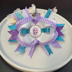 Elsa - Anna - Frozen - Frozen 2 - Queen - Sparkle Disney Inspired Princess Bottle Cap Bow