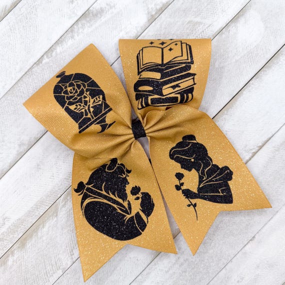 Glitter Cheer Bow -belle - Beauty and the Beast - Disney  display picture 2