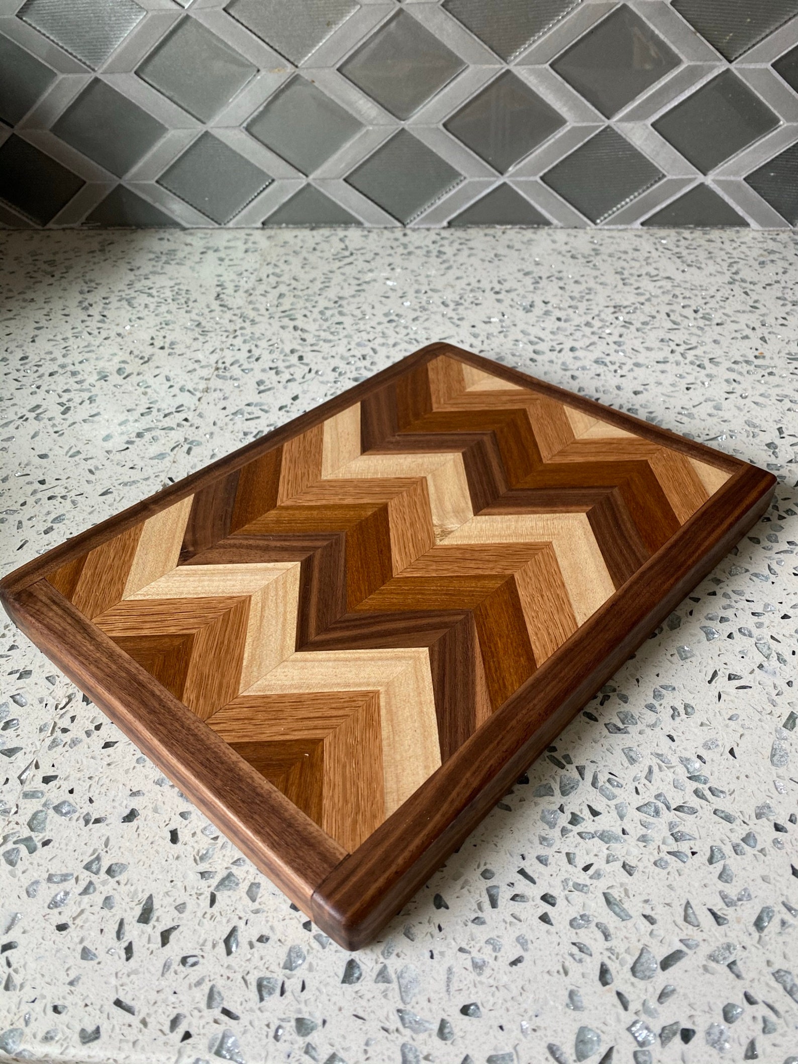 Wooden Cutting Board Chevron Cutting Board Herringbone Etsy