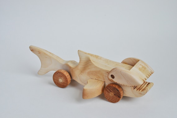 wooden shark toy