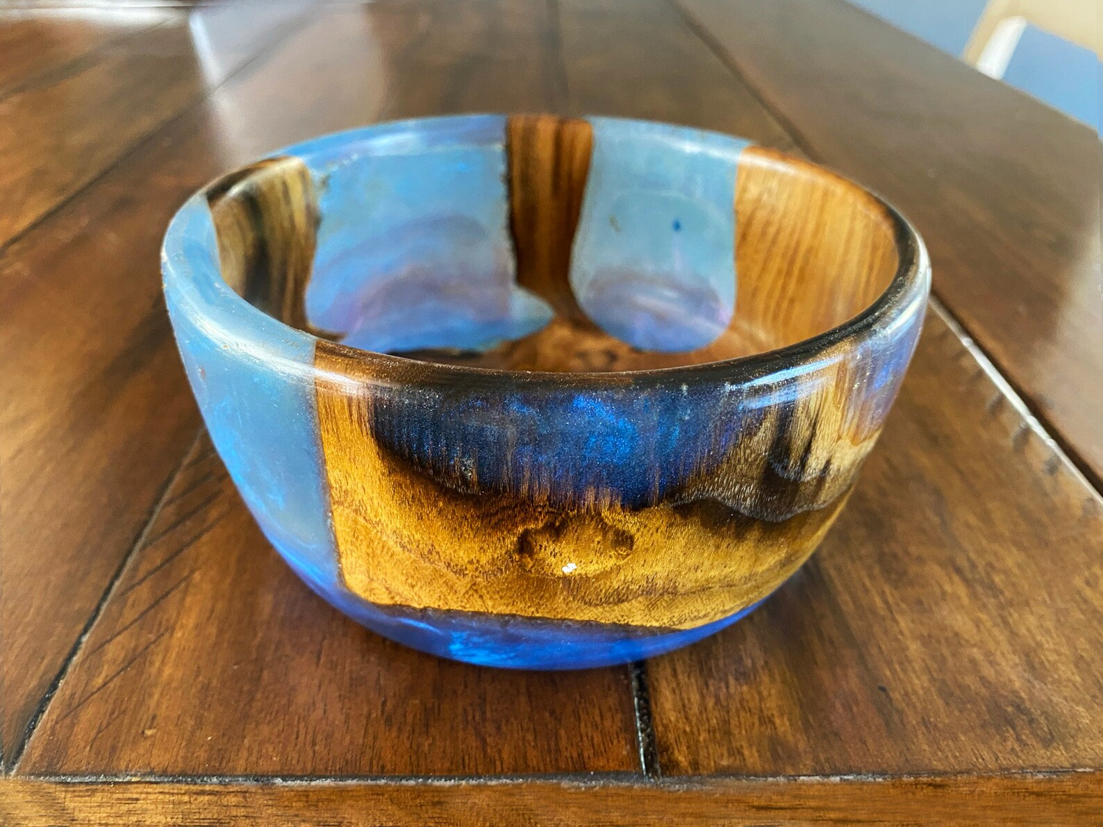 Ocean Blue Bowl Epoxy Walnut Bowl Handmade Epoxy Bowl Etsy