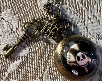 Necklace Watch, Nightmare Before Christmas."