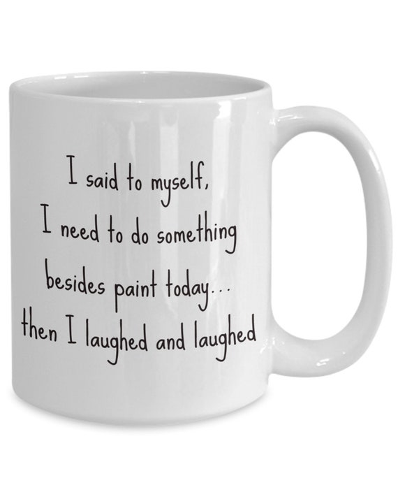 Painting coffee mug-Painting therapy gift-Gift for painter-Artist