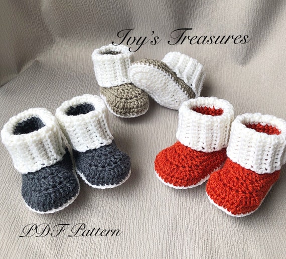 Crochet Booties Baby Slippers Crochet Pattern Ugg Boot - Etsy