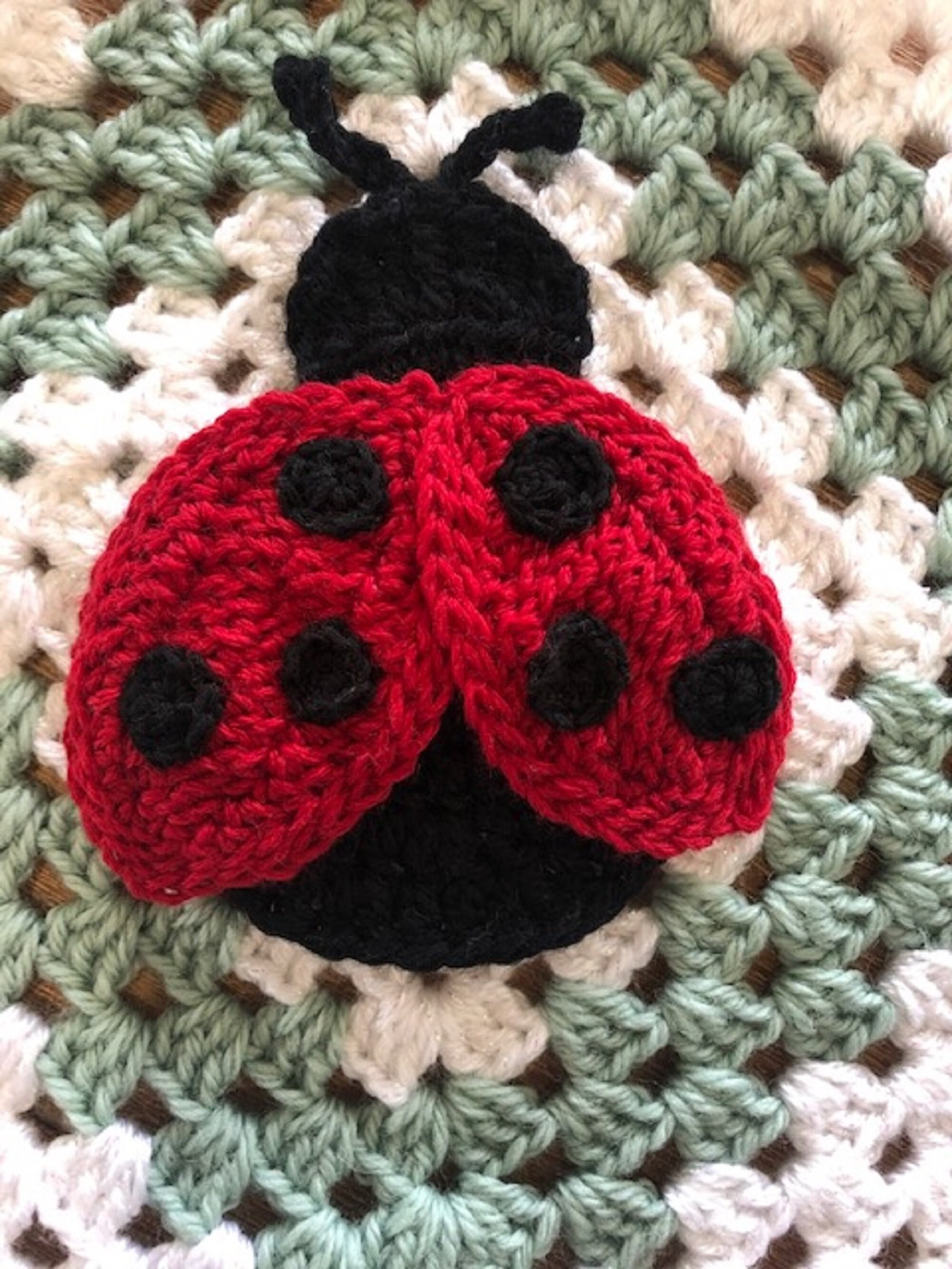Crochet Pattern LadyBird Motif Applique Crochet Ladybug PDF Etsy