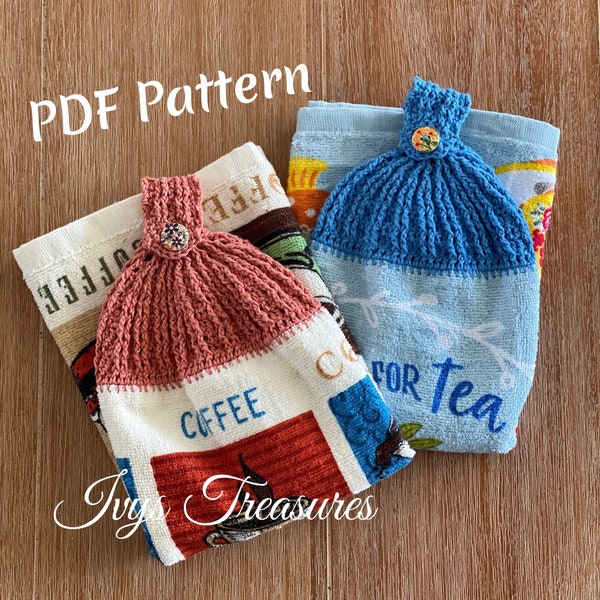 Crochet Tea Towel Topper PDF Pattern