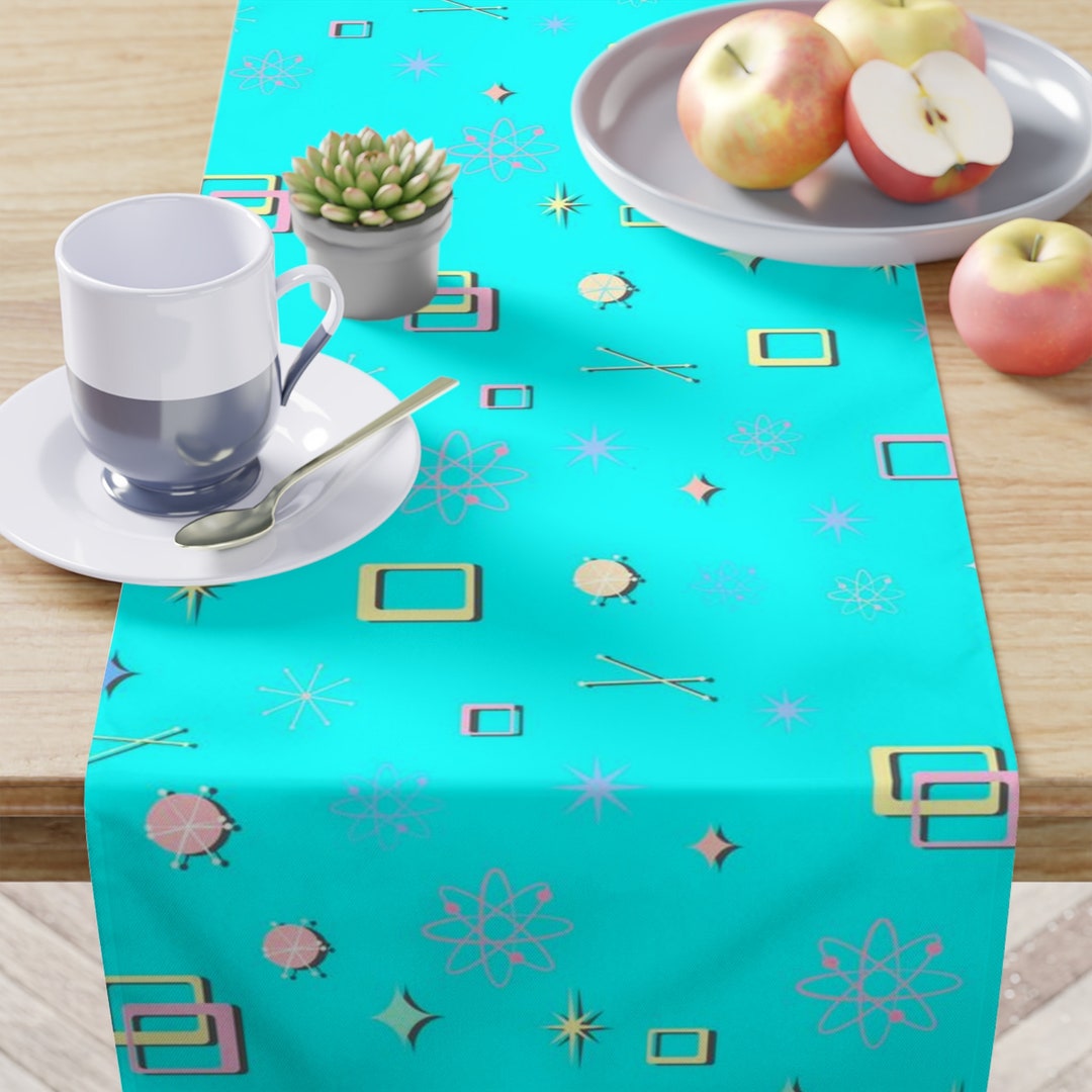 Retro Atomic Table Runner - Etsy
