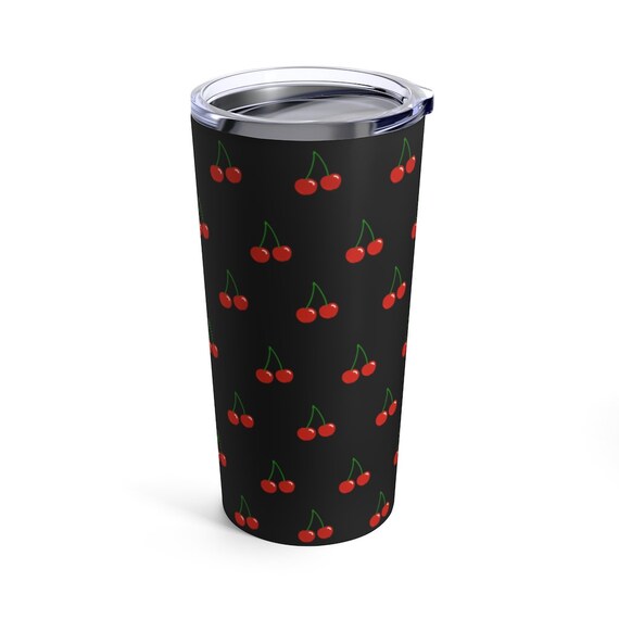 Pink Cherries 20oz Tumbler Dishwasher Safe Tumbler 