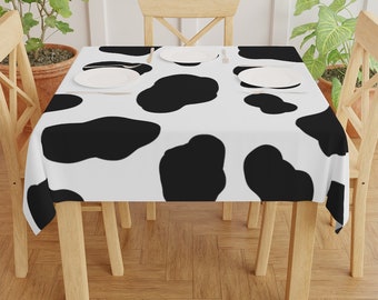 Cow Print Square Tablecloth