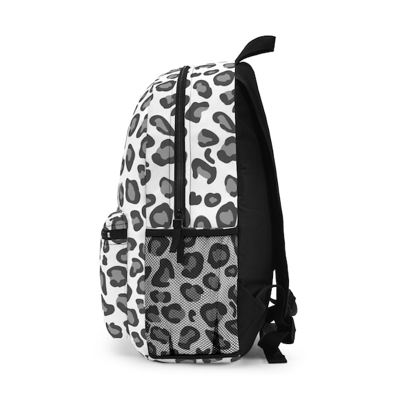 Snow Leopard Backpack, Full-sized W/water Bottle Pocket - Etsy