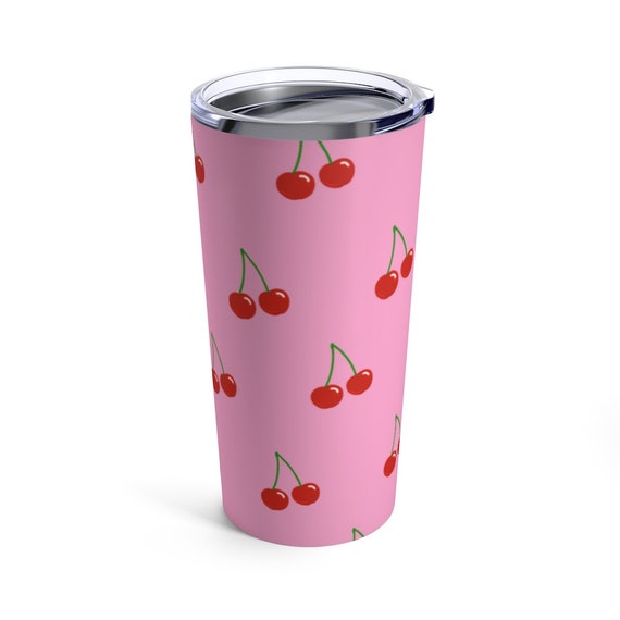 Pink Cherries 20oz Tumbler Dishwasher Safe Tumbler 