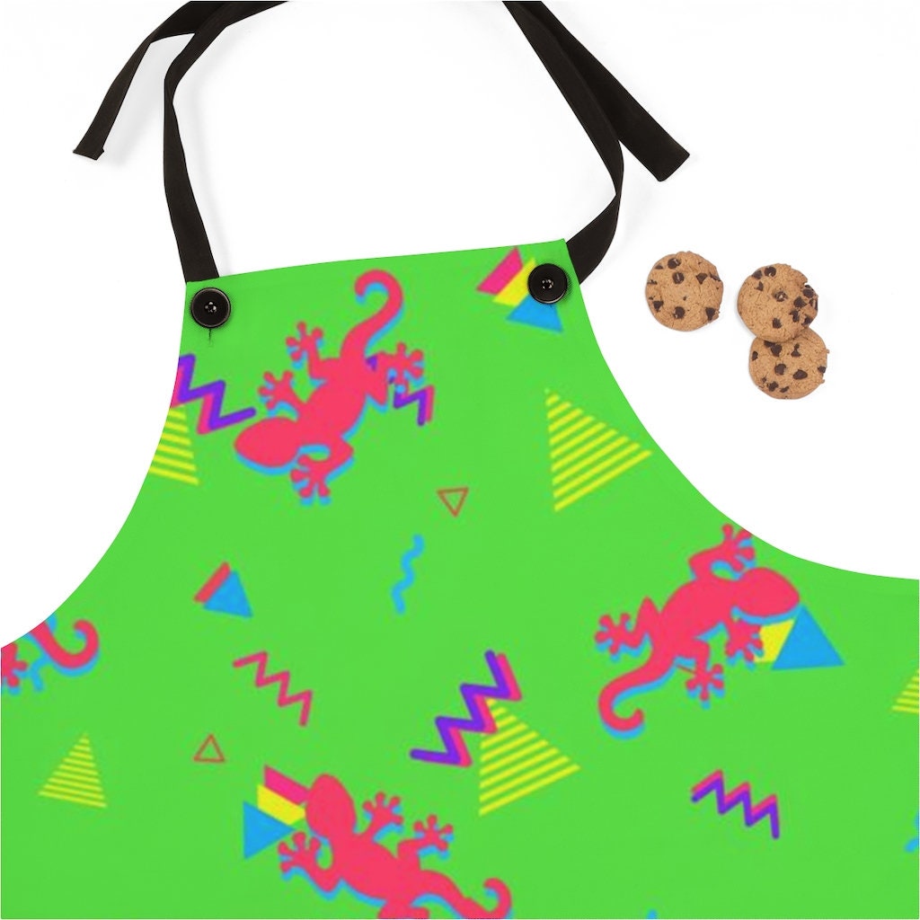 Neon Lizards Apron, Personalizable - Etsy